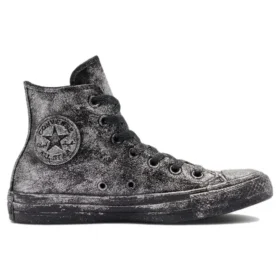 Chuck Taylor All Star Luxe Deri “Siyah Gri Gümüş” Chuck Taylor All Star Luxe Deri “Siyah Gri Gümüş”