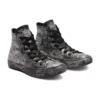 Chuck Taylor All Star Luxe Deri “Siyah Gri Gümüş”