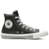 Chuck Taylor All Star Mission-V Deri Yüksek Bilekli Siyah Beyaz Dalga Desenli Taban “Siyah Beyaz”