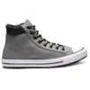 Chuck Taylor All Star PC Deri Yüksek Bilekli Bot Gri “Gri Beyaz”
