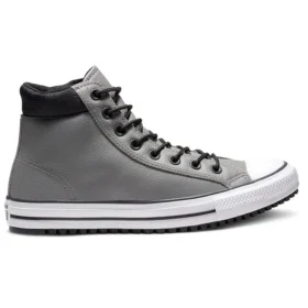 Chuck Taylor All Star PC Deri Yüksek Bilekli Bot Gri “Gri Beyaz”