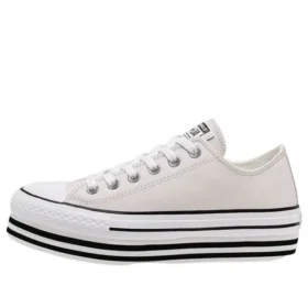 Chuck Taylor All Star Platform Düşük Bilekli Krem Rengi Sünger Kek Taban