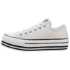 Chuck Taylor All Star Platform Düşük Bilekli Krem Rengi Sünger Kek Taban