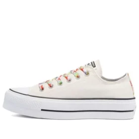 Chuck Taylor All Star Platform Low “Çiçek Desenli – Egret”