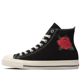 Chuck Taylor All Star Rose Nakışlı Yüksek Bilekli “Siyah Beyaz Kırmızı”