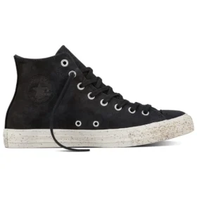 Chuck Taylor All Star Yüksek Bilekli Deri Spor Ayakkabı “Siyah”