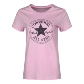 Chuck Taylor Tişört Asya Bedenleri “Pembe Siyah”