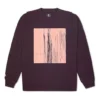 Cinsiyet Ayrımı Olmayan Converse Shapes Bubble Crewneck Sweatshirt Asya Bedenleri “Black Currant”