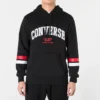 Collegiate Yazılı Kapüşonlu Sweatshirt Asya Bedenleri “Siyah”