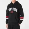 Collegiate Yazılı Kapüşonlu Sweatshirt Asya Bedenleri “Siyah”
