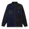 Colorblock Kadife Gömlek Asya Bedenleri “Navy Black”