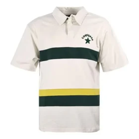 Colorblock Logo Polo Gömlek Asya Bedenleri “Beyaz Koyu Yeşil”