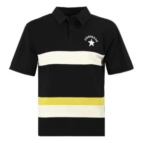Colorblock Logo Polo Gömlek Asya Bedenleri “Siyah Beyaz”