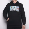 Comic Graphic Hoodie Asya Bedenleri “Siyah”