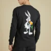 Converse x Bugs Bunny Uzun Kollu Tişört Asya Bedenleri “Siyah”