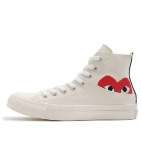 Converse x COMME des GACRONS PLAY Chuck 70 Hi Half Logo “White”