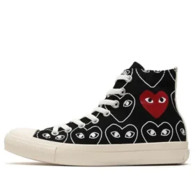 Converse x COMME des GARCONS PLAY Chuck 70 Hi Heart Print “Siyah”