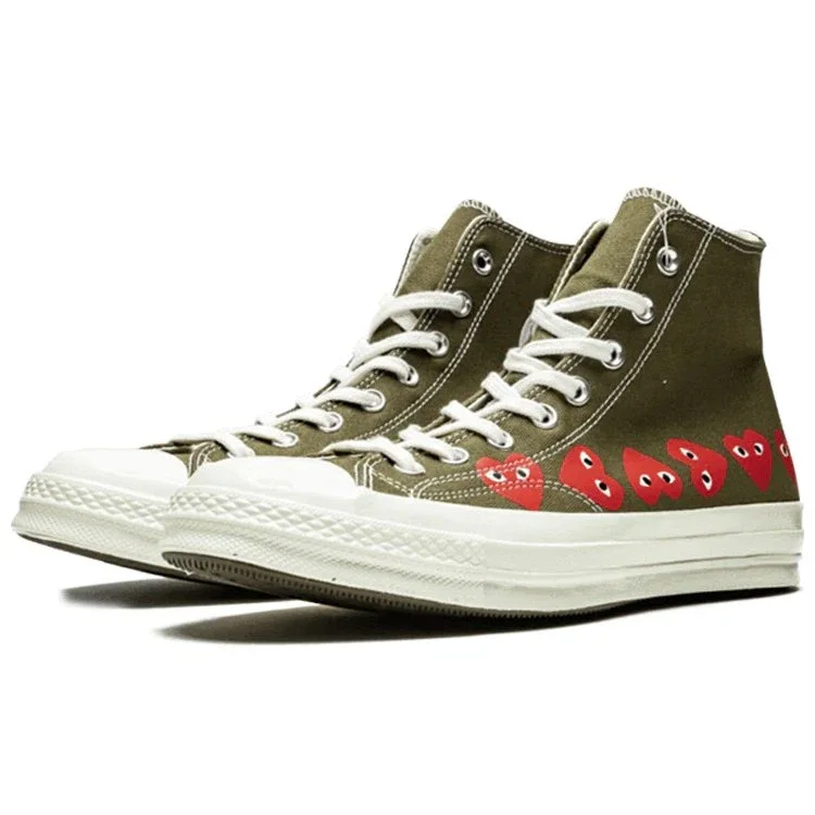 Converse x COMME des GARCONS PLAY Chuck 70 Hi Multi Heart “Haki” Converse x COMME des GARCONS PLAY Chuck 70 Hi Multi Heart “Haki”