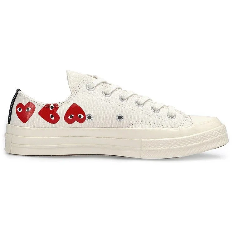 Converse x COMME des GARCONS PLAY Chuck 70 Low Multi Heart “Beyaz Kırmızı” Converse x COMME des GARCONS PLAY Chuck 70 Low Multi Heart “Beyaz Kırmızı”