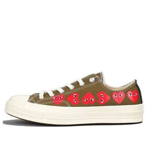 Converse x COMME des GARCONS PLAY Chuck 70 Low Multi Heart “Haki” Converse x COMME des GARCONS PLAY Chuck 70 Low Multi Heart “Haki”
