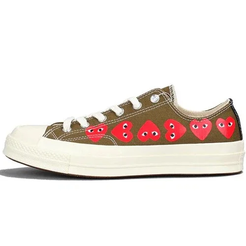 Converse x COMME des GARCONS PLAY Chuck 70 Low Multi Heart “Haki” Converse x COMME des GARCONS PLAY Chuck 70 Low Multi Heart “Haki”