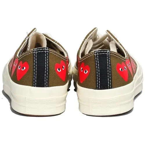 Converse x COMME des GARCONS PLAY Chuck 70 Low Multi Heart “Haki” Converse x COMME des GARCONS PLAY Chuck 70 Low Multi Heart “Haki”