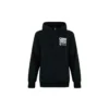 Court Grafik Kapüşonlu Sweatshirt Asya Bedenleri “Siyah”