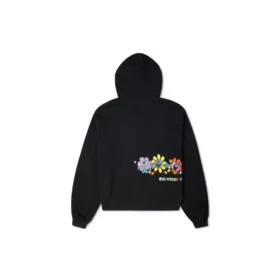 Crafted Fashion Grafik Kapüşonlu Sweatshirt Asya Bedenleri “Siyah”