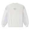 Denim Patchwork Crew Sweatshirt Asya Bedenleri “Beyaz”