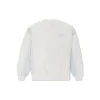 Denim Patchwork Crew Sweatshirt Asya Bedenleri “Beyaz”
