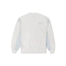 Denim Patchwork Crew Sweatshirt Asya Bedenleri “Beyaz”