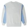 Denim Patchwork Crew Sweatshirt Asya Bedenleri “Mavi”