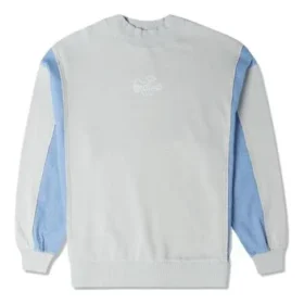 Denim Patchwork Crew Sweatshirt Asya Bedenleri “Mavi”