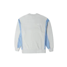 Denim Patchwork Crew Sweatshirt Asya Bedenleri “Mavi”