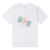 Distorted Patch T-Shirt Asya Bedenleri “Beyaz Turuncu Teal”
