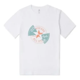 Distorted Patch T-Shirt Asya Bedenleri “Beyaz Turuncu Teal”