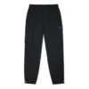 Dokuma Kargo Çok Cepli Günlük Jogging Spor Uzun Pantolon/Pantolon Koyu Siyah