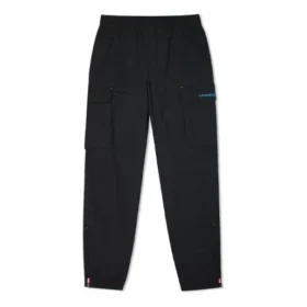 Dokuma Kargo Çok Cepli Günlük Jogging Spor Uzun Pantolon/Pantolon Koyu Siyah