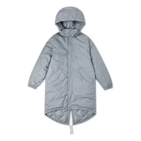 Down Long Trench Coat Asya Bedenleri “Gri”