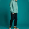 Erkek Converse Cepli Günlük Kapüşonlu Ceket Yıkanmış Mavi