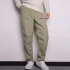 Erkek Converse Düz Renkli Dokuma Düz Paça Günlük Pantolon/Pantolon açık gri Yeşil