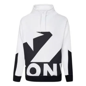 Erkek Converse Kontrast Renkli Logo Stand Yaka Spor Kazak Beyaz