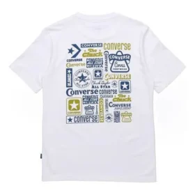 Erkek Converse Logo Baskılı Günlük Kısa Kollu Beyaz