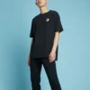 Erkek Converse Logo Baskılı Yuvarlak Yaka Kısa Kollu Siyah
