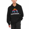 Erkek Converse Planet Set Po Spor Giyim Günlük Spor Baskılı Örme Siyah
