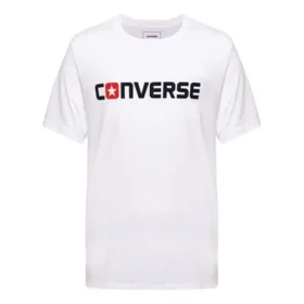 Erkek Converse Saf Pamuklu Alfabe Kısa Kollu Beyaz Erkek Converse Saf Pamuklu Alfabe Kısa Kollu Beyaz