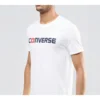 Erkek Converse Saf Pamuklu Alfabe Kısa Kollu Beyaz
