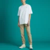 Erkek Converse Skate Loose Baskılı Spor Yuvarlak Yaka Kısa Kollu Beyaz