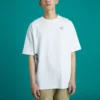 Erkek Converse Skate Loose Baskılı Spor Yuvarlak Yaka Kısa Kollu Beyaz