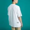 Erkek Converse Skate Loose Baskılı Spor Yuvarlak Yaka Kısa Kollu Beyaz